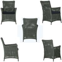 4 Poltronas Igapó Alumínio Pintura Marrom Corda Náutica E12 Verde - 2