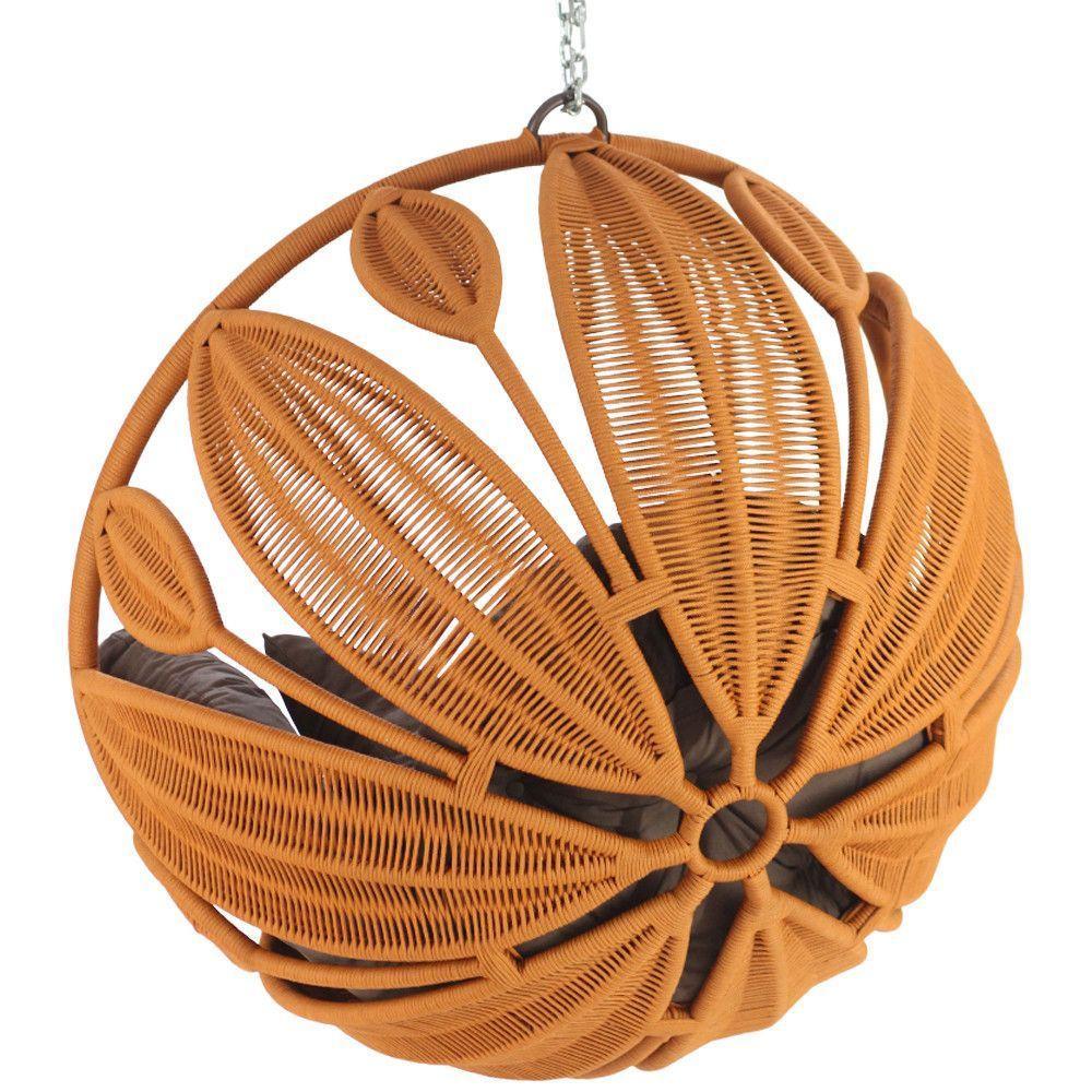 Balanço Petala Corda Náutica Alumínio Jardim Trama Original Terra Cota - 4