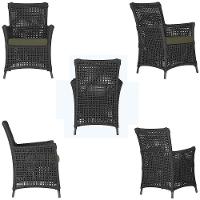 4 Poltronas Igapó Alumínio Pintura Marrom Corda Náutica E13 Preto - 5