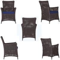 4 Poltronas Igapó Alumínio Pintura Marrom Corda Náutica E10 Marrom - 1