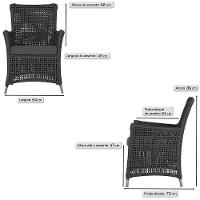 4 Poltronas Igapó Alumínio Pintura Fendi Corda Náutica E11 Preto - 5