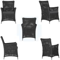 4 Poltronas Igapó Alumínio Pintura Fendi Corda Náutica E11 Preto - 6