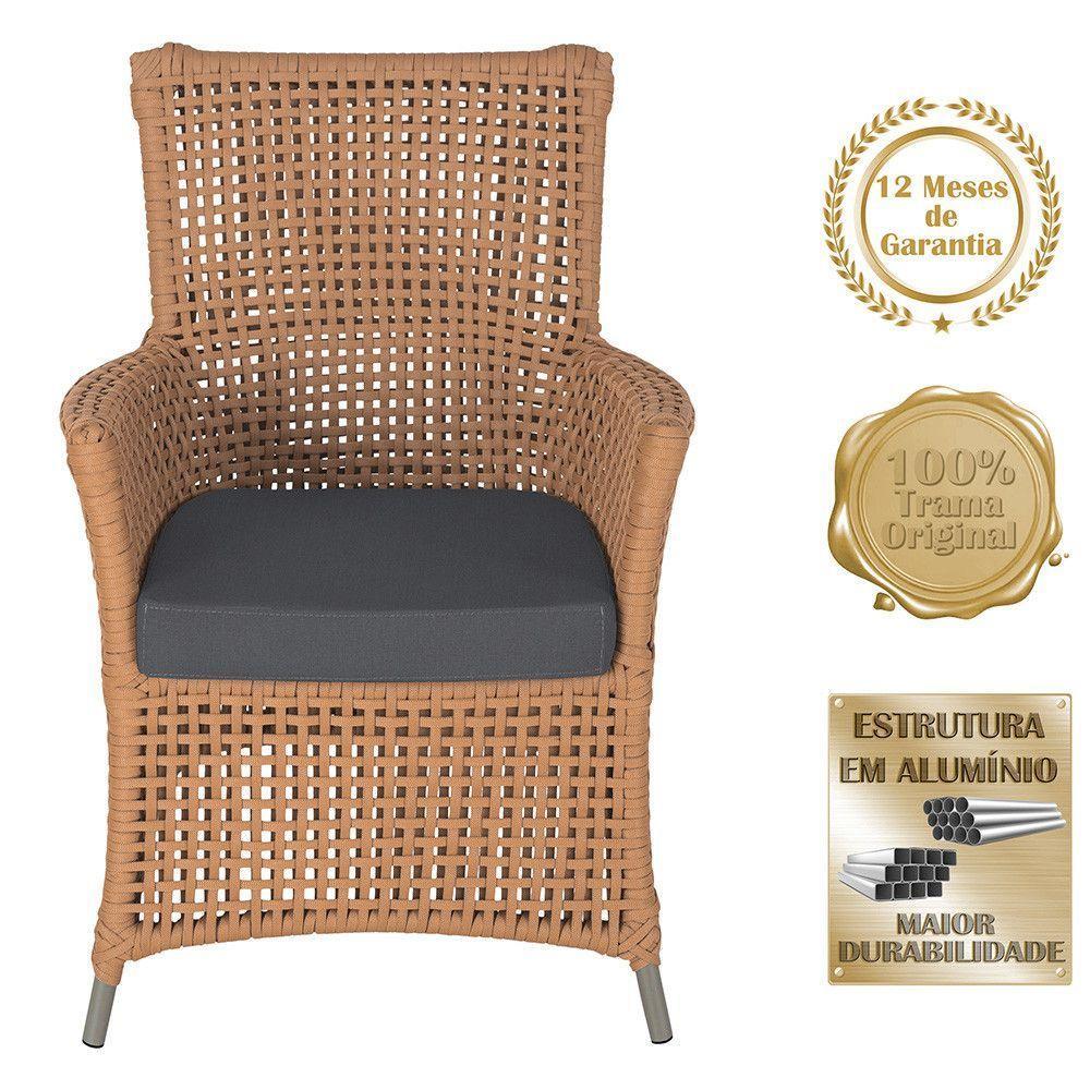 4 Poltronas Igapó Alumínio Pintura Fendi Corda Náutica E11 Terra Cota - 5