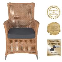 4 Poltronas Igapó Alumínio Pintura Fendi Corda Náutica E11 Terra Cota - 5