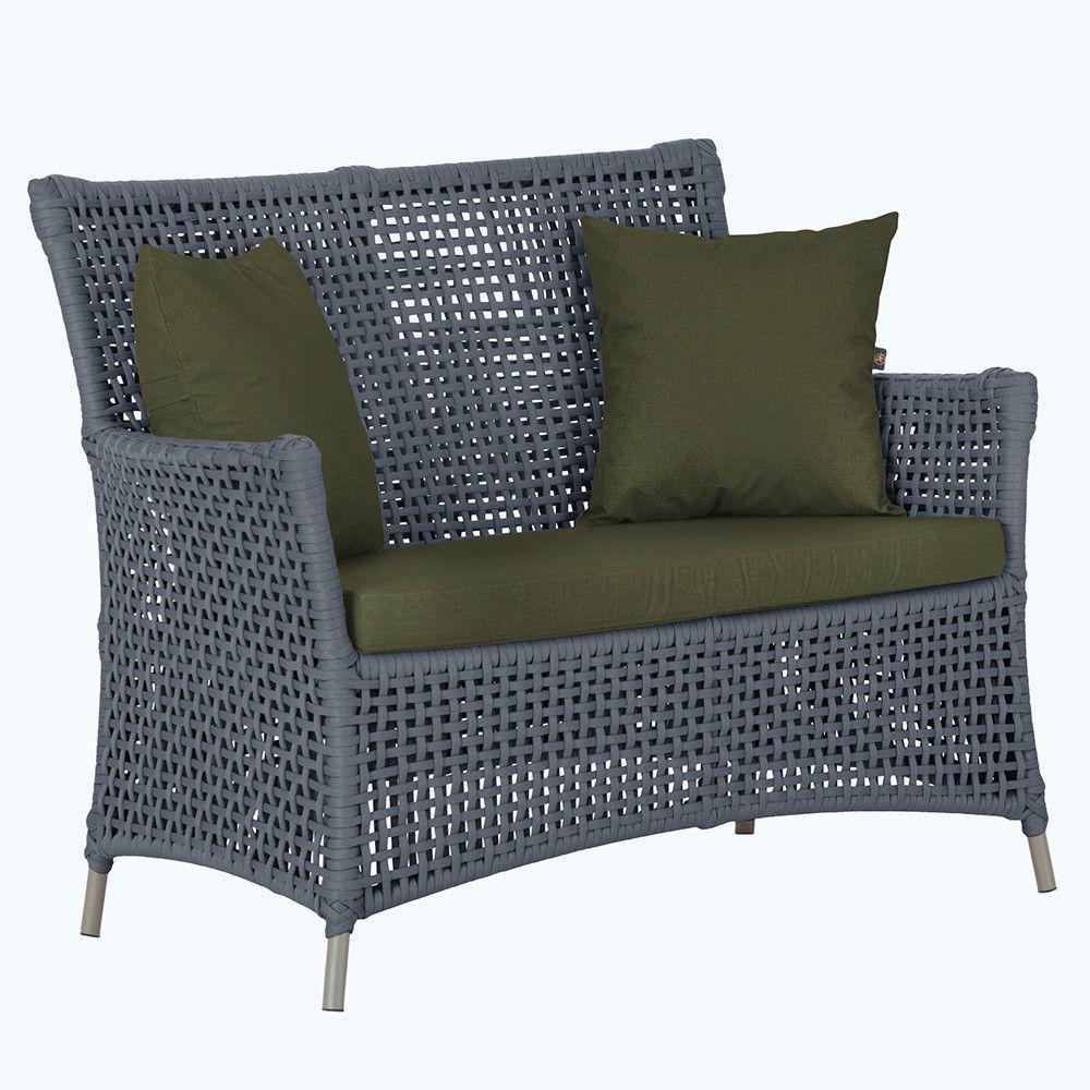 1 Sofá área Externa Igapó Alumínio Fendi Corda Náutica E13 Prata - 8