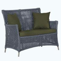 1 Sofá área Externa Igapó Alumínio Fendi Corda Náutica E13 Prata - 8