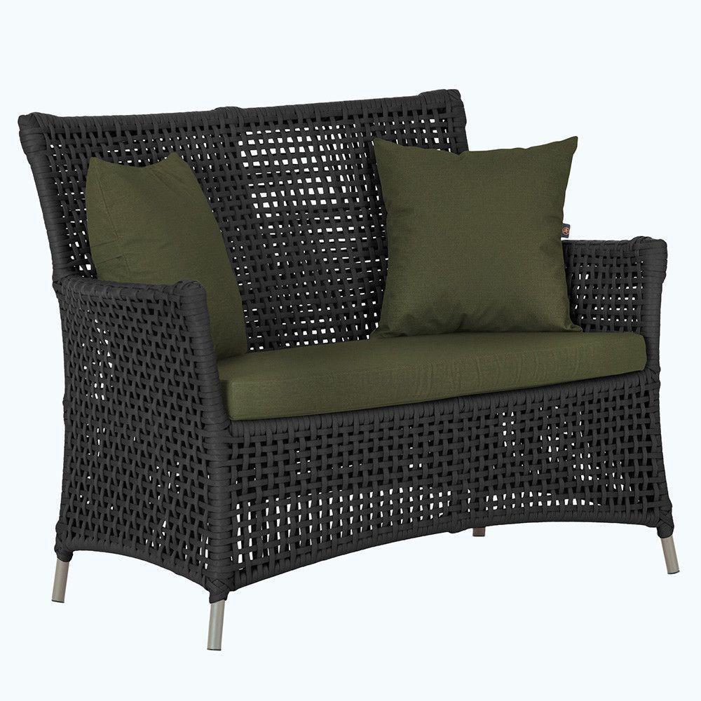 1 Sofá área Externa Igapó Alumínio Fendi Corda Náutica E13 Preto - 8