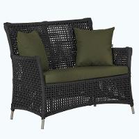 1 Sofá área Externa Igapó Alumínio Fendi Corda Náutica E13 Preto - 1