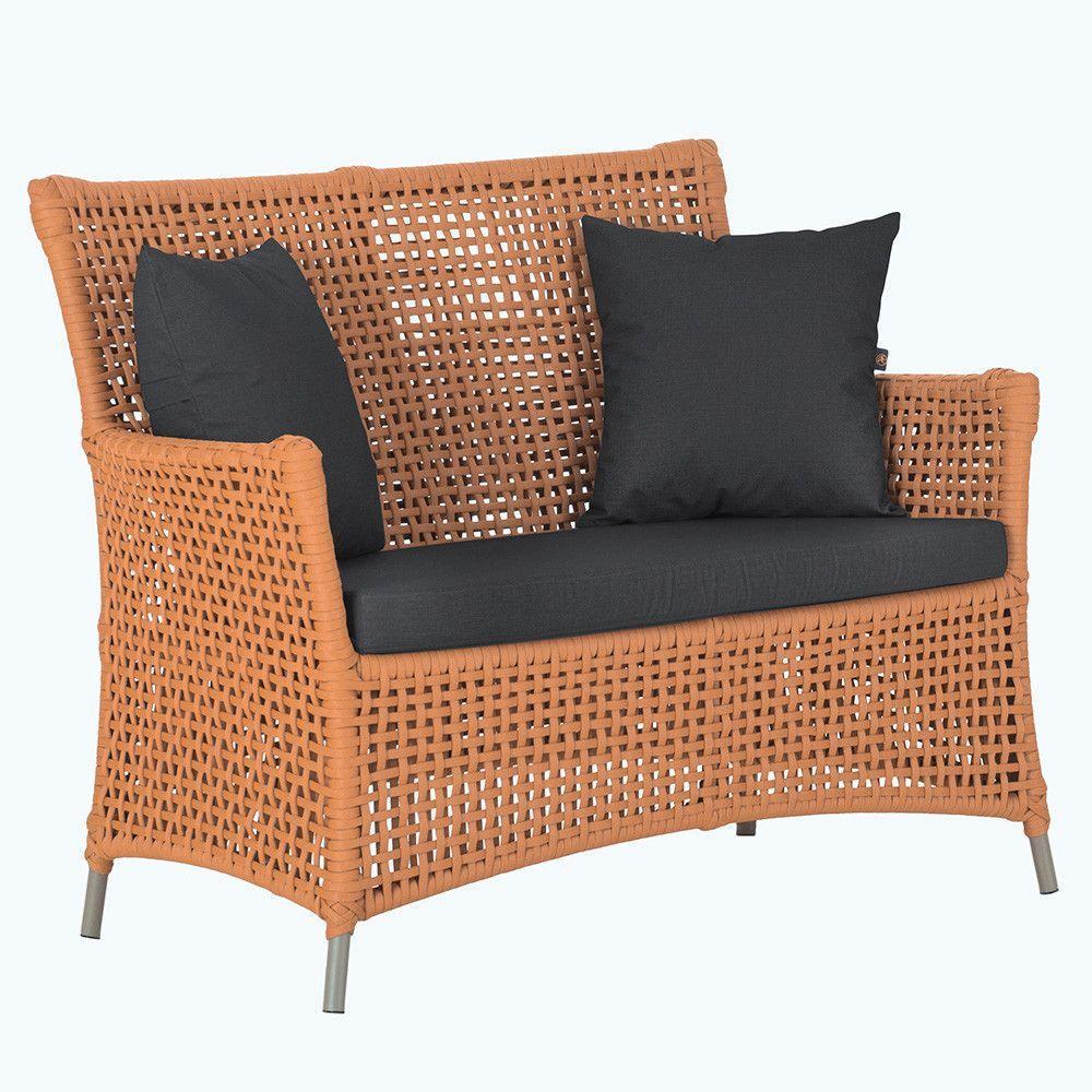 1 Sofá área Externa Igapó Alumínio Fendi Corda Náutica E11 Terra Cota - 1