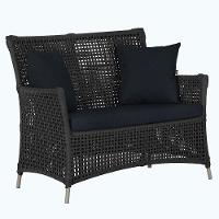 1 Sofá área Externa Igapó Alumínio Fendi Corda Náutica E12 Preto - 1