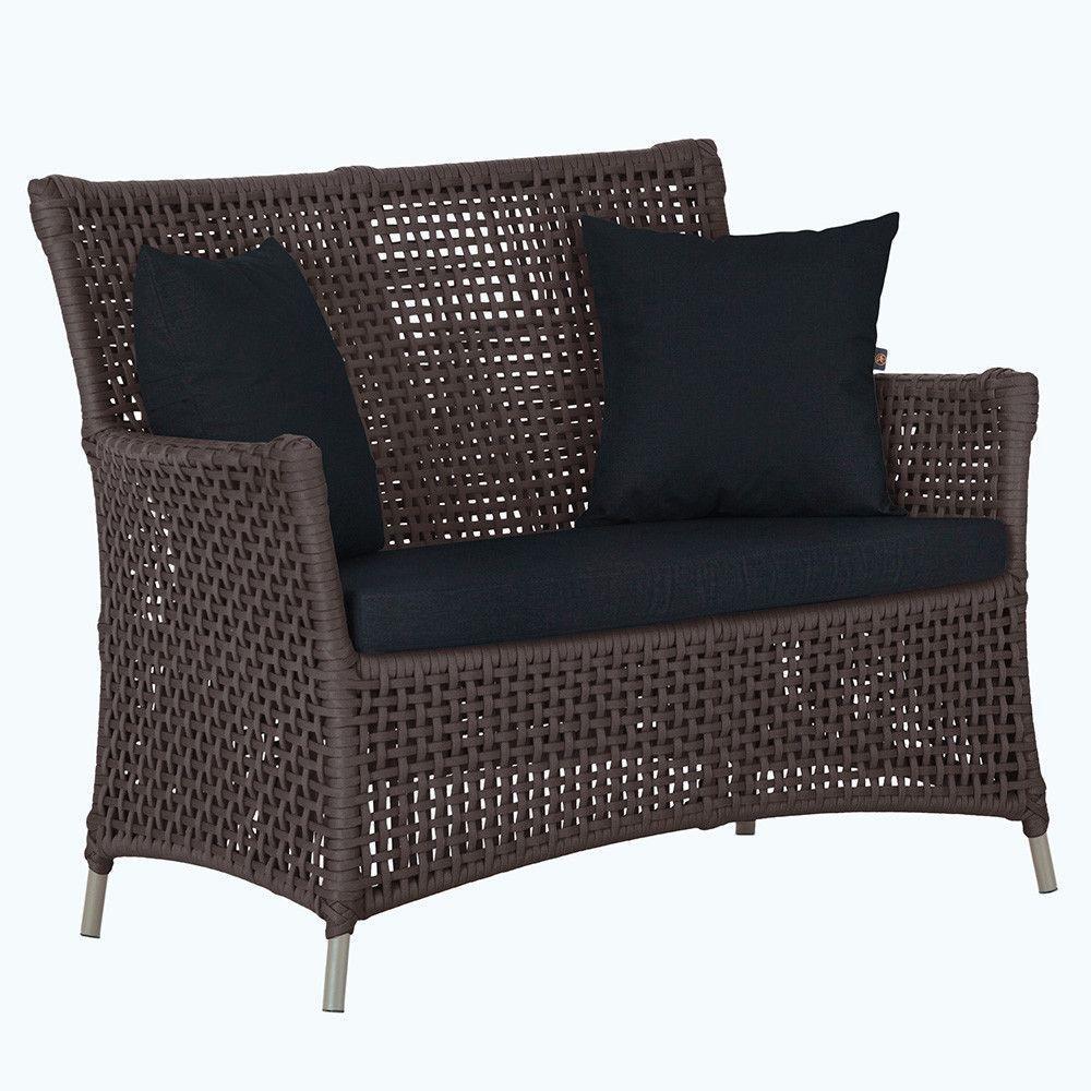 1 Sofá área Externa Igapó Alumínio Fendi Corda Náutica E12 Marrom - 6