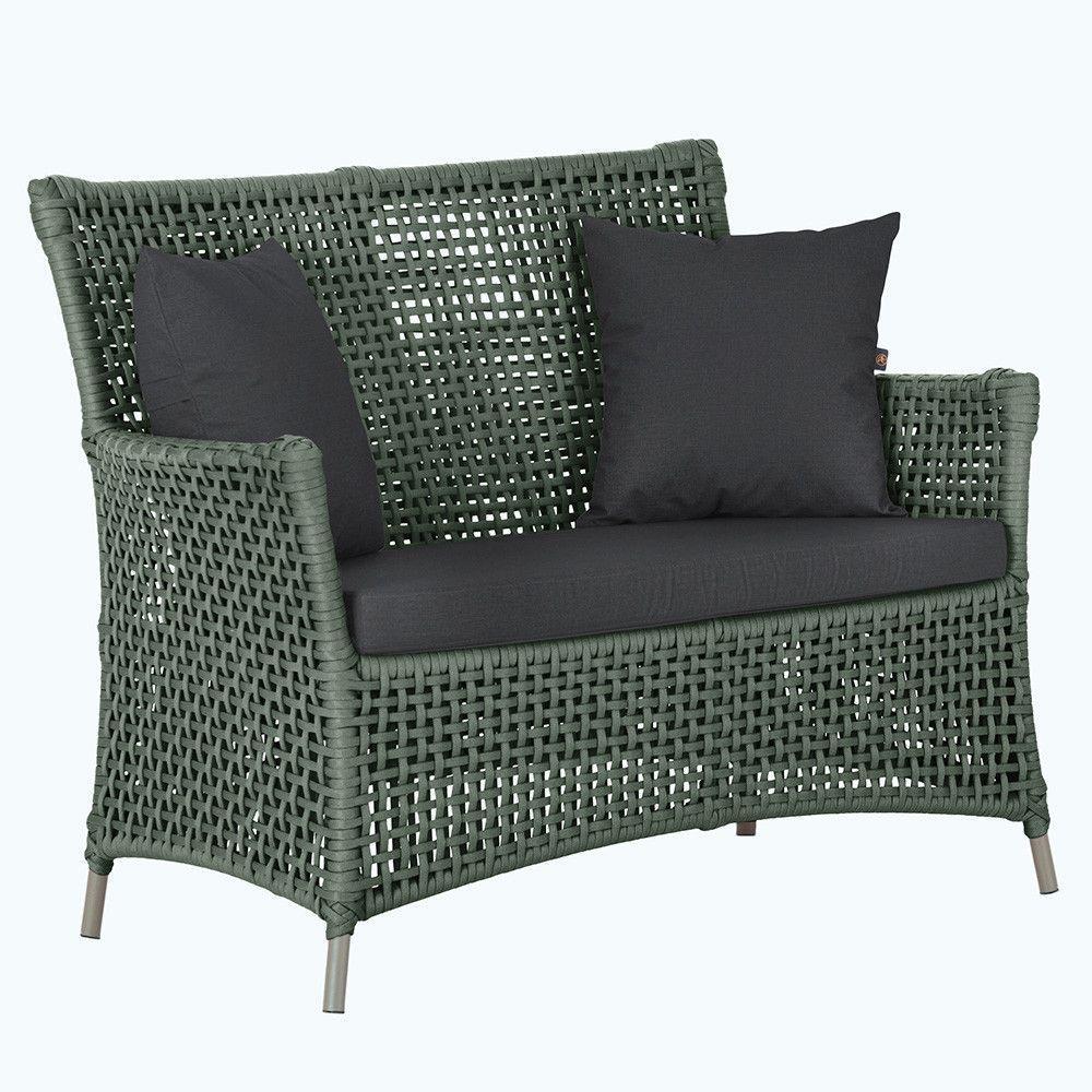 1 Sofá área Externa Igapó Alumínio Fendi Corda Náutica E11 Verde - 1