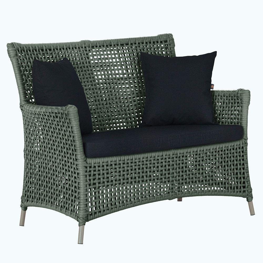 1 Sofá área Externa Igapó Alumínio Fendi Corda Náutica E12 Verde - 1