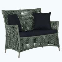 1 Sofá área Externa Igapó Alumínio Fendi Corda Náutica E12 Verde - 1