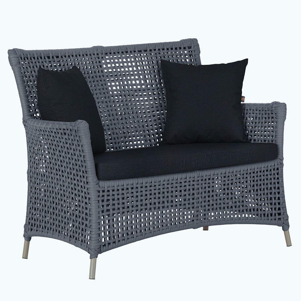 1 Sofá área Externa Igapó Alumínio Fendi Corda Náutica E12 Prata - 7