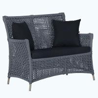 1 Sofá área Externa Igapó Alumínio Fendi Corda Náutica E12 Prata - 1