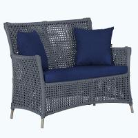 1 Sofá área Externa Igapó Alumínio Fendi Corda Náutica E10 Prata - 9