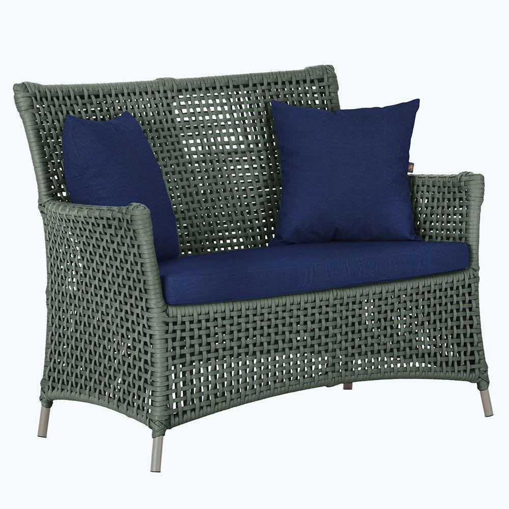 1 Sofá área Externa Igapó Alumínio Fendi Corda Náutica E10 Verde - 6