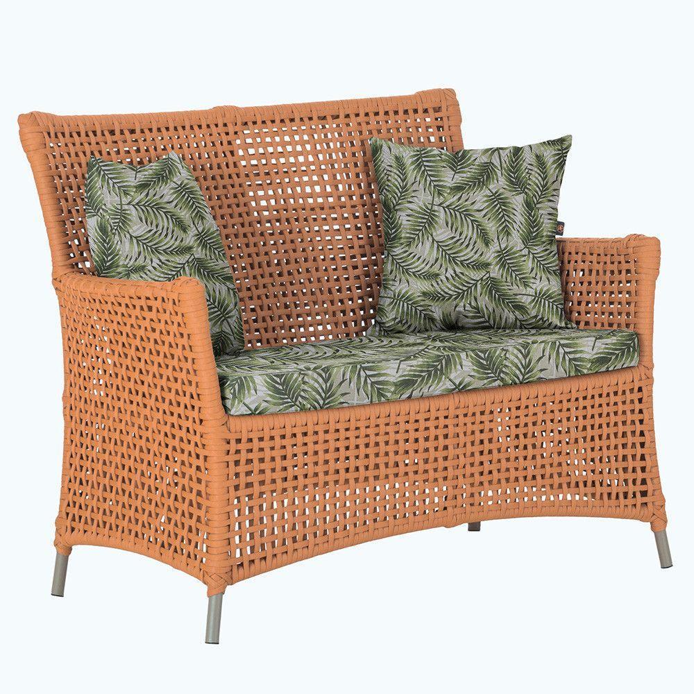 1 Sofá área Externa Igapó Alumínio Fendi Corda Náutica E5 Terra Cota - 1