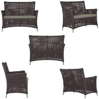 1 Sofá área Externa Igapó Alumínio Fendi Corda Náutica E8 Marrom - 3