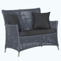 1 Sofá área Externa Igapó Alumínio Fendi Corda Náutica E11 Prata - 1