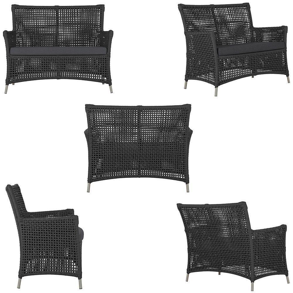 1 Sofá área Externa Igapó Alumínio Fendi Corda Náutica E11 Preto - 5