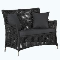 1 Sofá área Externa Igapó Alumínio Fendi Corda Náutica E11 Preto - 1