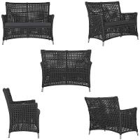 1 Sofá área Externa Igapó Alumínio Fendi Corda Náutica E11 Preto - 7