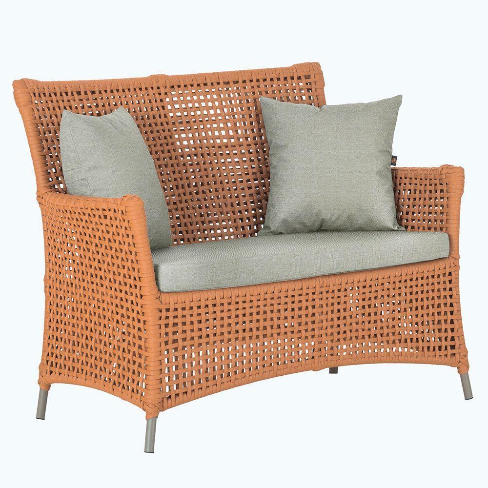 1 Sofá área Externa Igapó Alumínio Fendi Corda Náutica E3 Terra Cota - 1