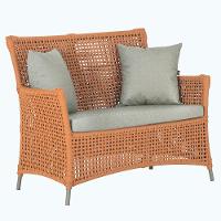 1 Sofá área Externa Igapó Alumínio Fendi Corda Náutica E3 Terra Cota - 1