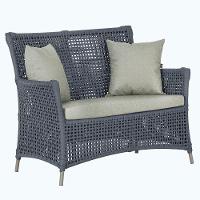 1 Sofá área Externa Igapó Alumínio Fendi Corda Náutica E3 Prata - 1