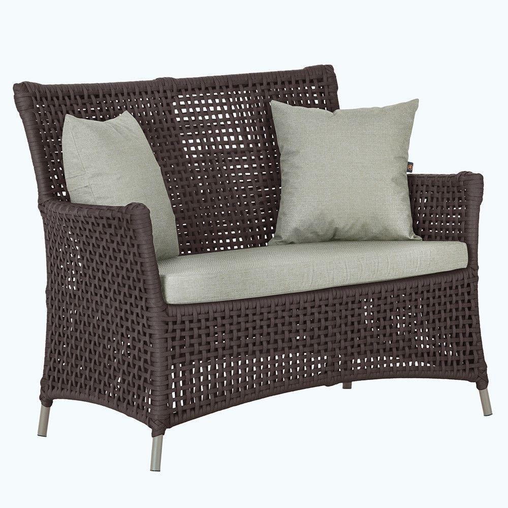 1 Sofá área Externa Igapó Alumínio Fendi Corda Náutica E3 Marrom - 1