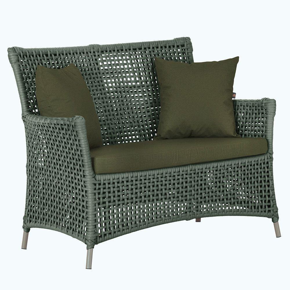 1 Sofá área Externa Igapó Alumínio Fendi Corda Náutica E13 Verde - 6