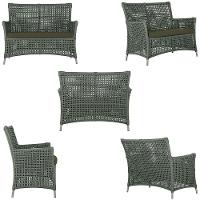 1 Sofá área Externa Igapó Alumínio Fendi Corda Náutica E13 Verde - 2