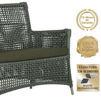 1 Sofá área Externa Igapó Alumínio Fendi Corda Náutica E13 Verde - 7