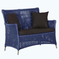 1 Sofá área Externa Igapó Alumínio Fendi Corda Náutica E9 Azul - 1