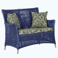 1 Sofá área Externa Igapó Alumínio Fendi Corda Náutica E5 Azul - 1