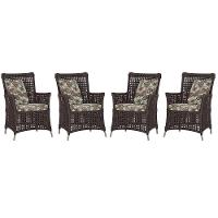 4 Poltronas Igapó Alumínio Pintura Fendi Corda Náutica E6 Marrom - 1