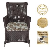 4 Poltronas Igapó Alumínio Pintura Fendi Corda Náutica E6 Marrom - 5