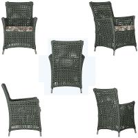 4 Poltronas Igapó Alumínio Pintura Fendi Corda Náutica E6 Verde - 2