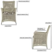 4 Poltronas Igapó Alumínio Pintura Fendi Corda Náutica E6 Rami - 3