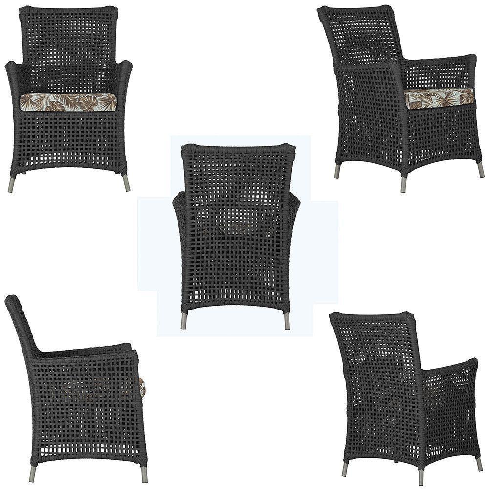 4 Poltronas Igapó Alumínio Pintura Fendi Corda Náutica E6 Preto - 3