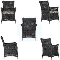 4 Poltronas Igapó Alumínio Pintura Fendi Corda Náutica E6 Preto - 3