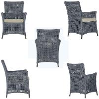 4 Poltronas Igapó Alumínio Pintura Marrom Corda Náutica E7 Prata - 3