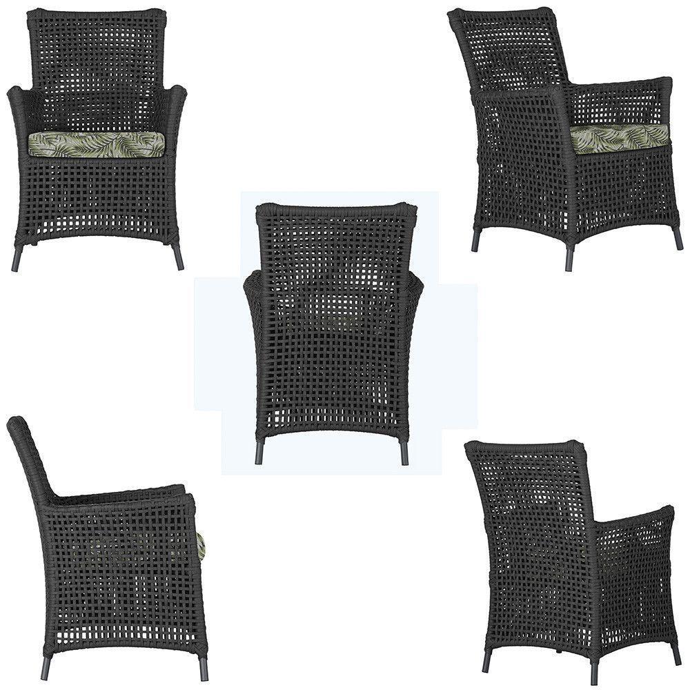 4 Poltronas Igapó Alumínio Pintura Preta Corda Náutica E5 Preto - 3