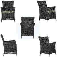 4 Poltronas Igapó Alumínio Pintura Preta Corda Náutica E5 Preto - 3