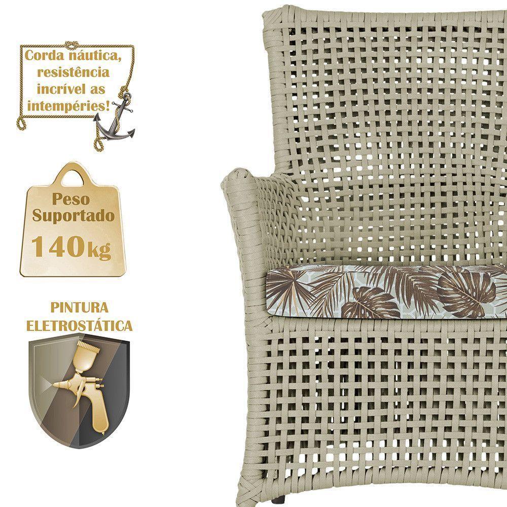 4 Poltronas Igapó Alumínio Pintura Marrom Corda Náutica E6 Rami - 4