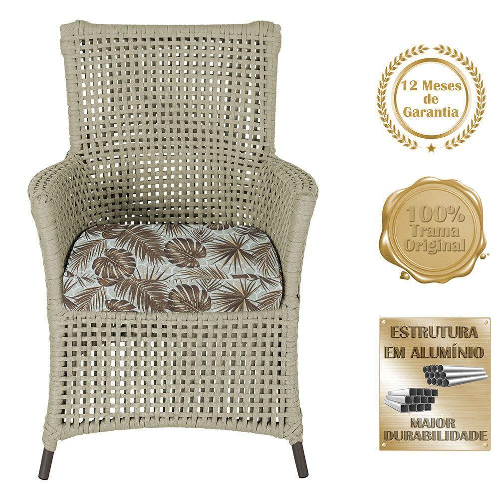 4 Poltronas Igapó Alumínio Pintura Marrom Corda Náutica E6 Rami - 5