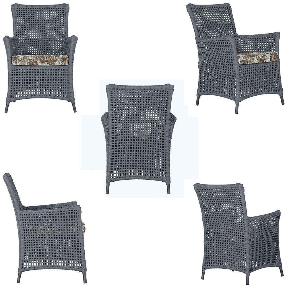 4 Poltronas Igapó Alumínio Micro Pintura Preta Corda Náutica Prata - 3