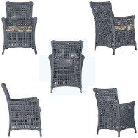 4 Poltronas Igapó Alumínio Micro Pintura Preta Corda Náutica Prata - 3